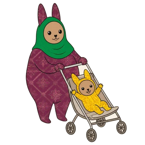 Out with Mum in her hijab